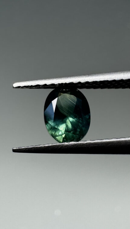 Blue Green Oval Sapphire